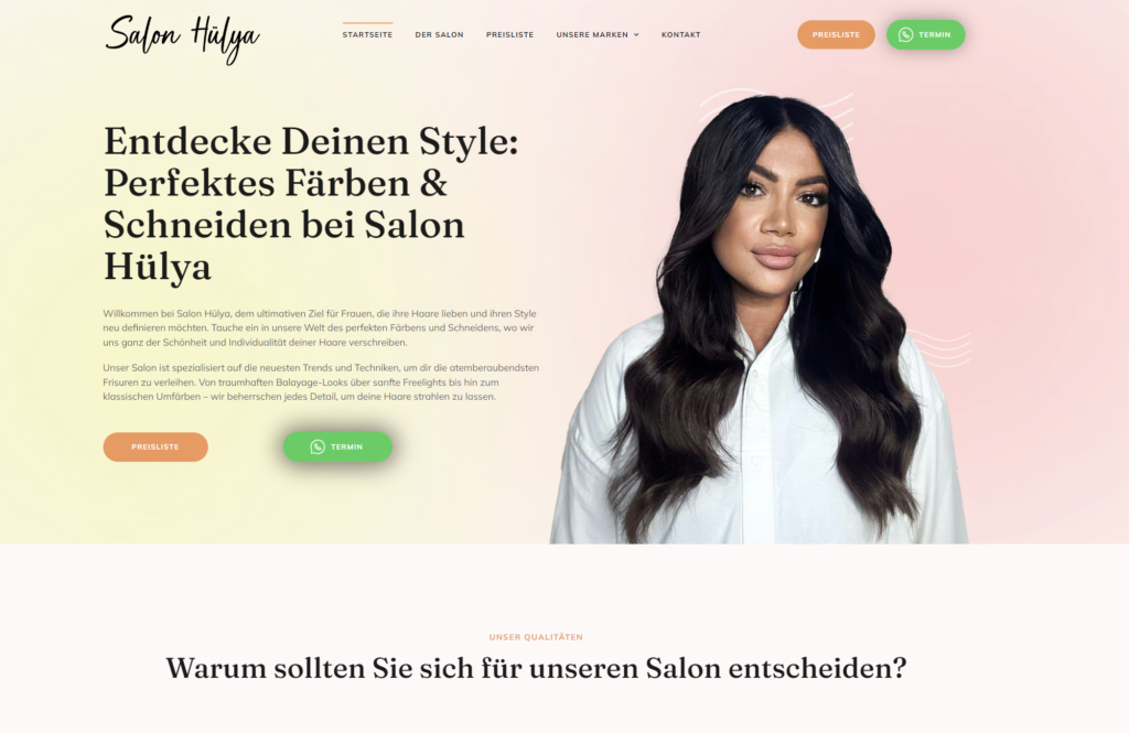 Salon Hülya Webseite